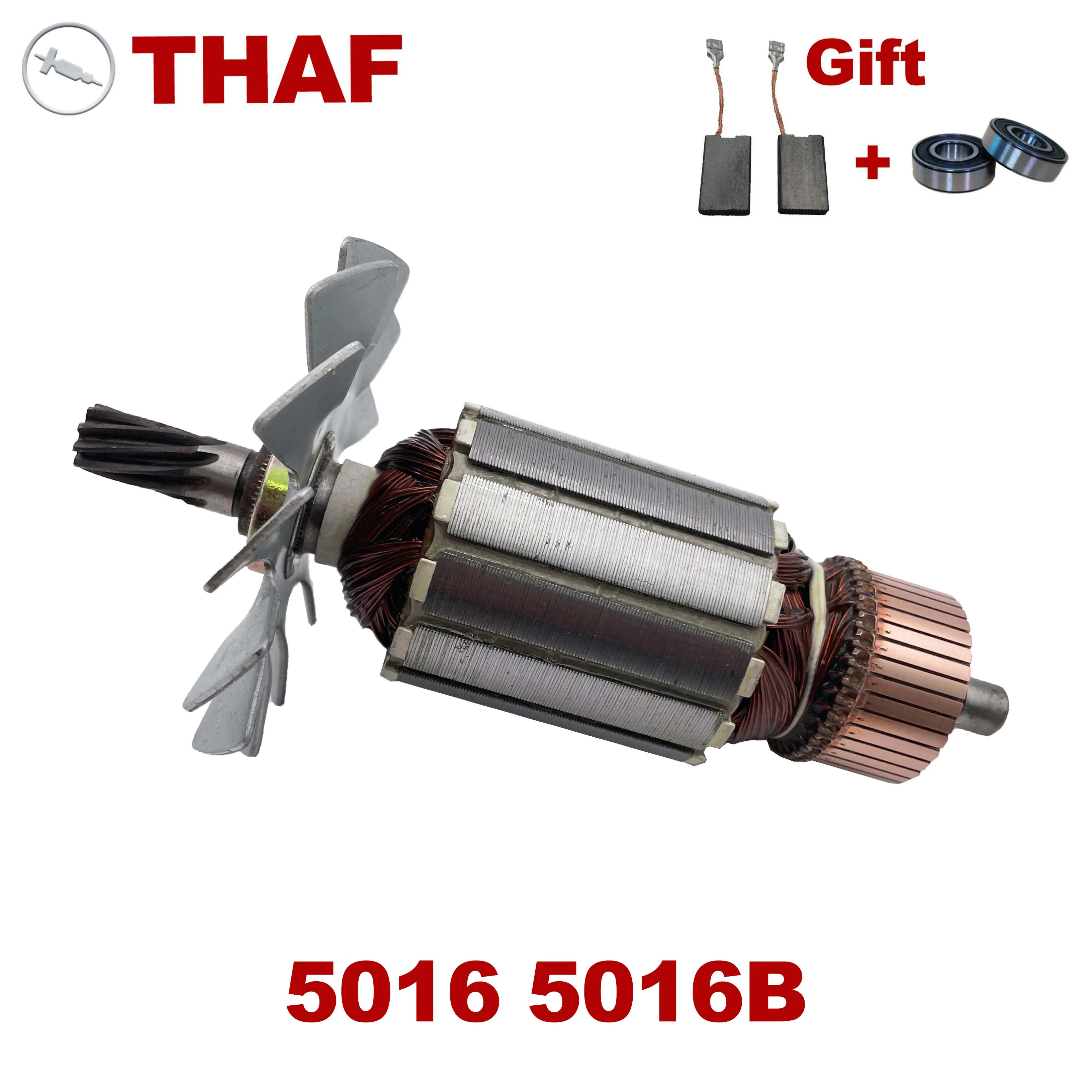 Free Bearing &amp Carbon Brush！220V-240V Armature Rotor Anchor Stator Replacement for Makita Chain Saw 5016 5016B | Инструменты