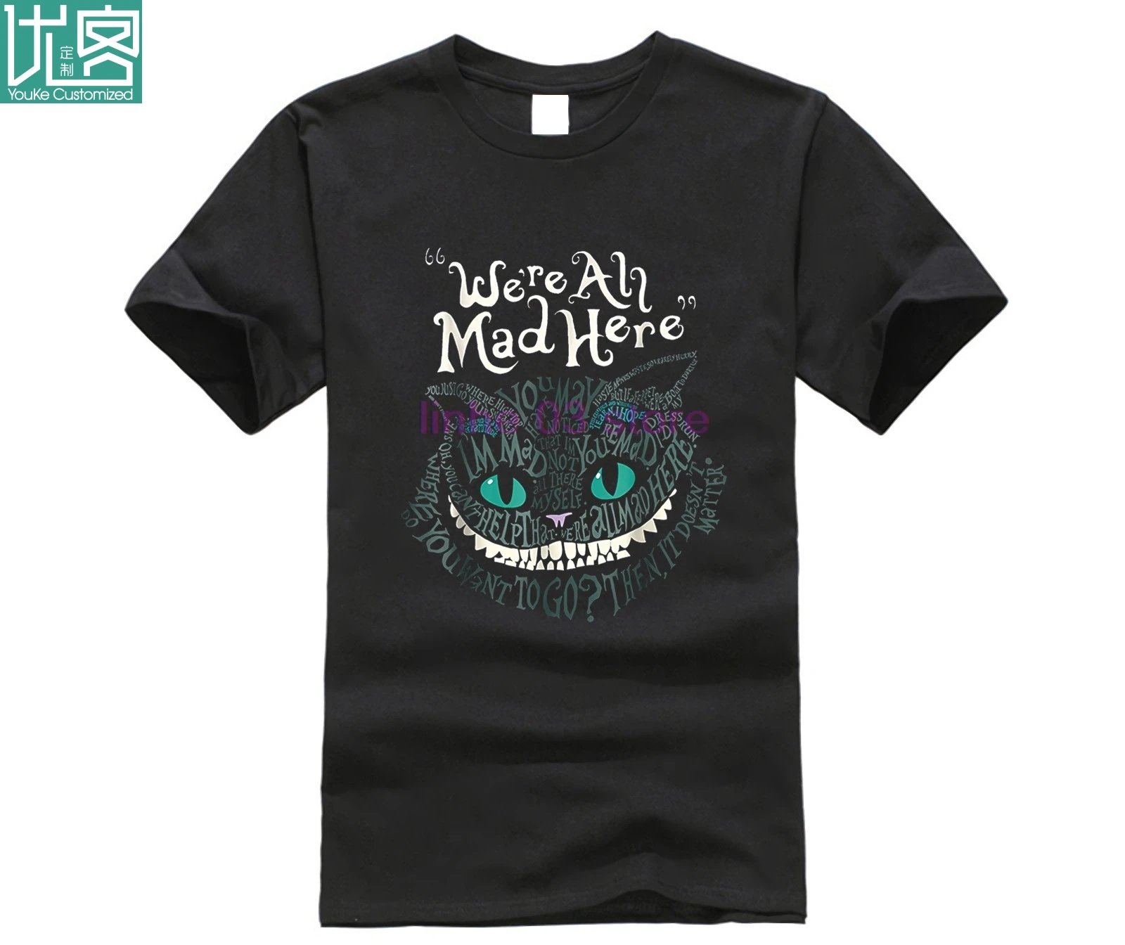 Тренды-Чеширский-Алиса-Кот-были-все-безумно-страна чудес-футболка | Мужская