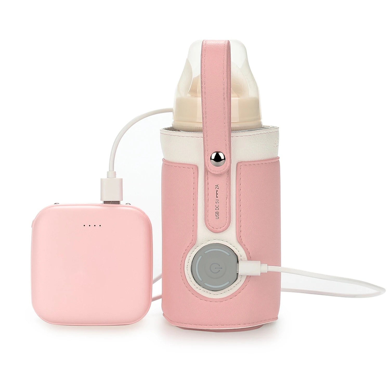 Heated Baby Bottle Warmer Cover USB Bottle Warmer Bag Portable Baby