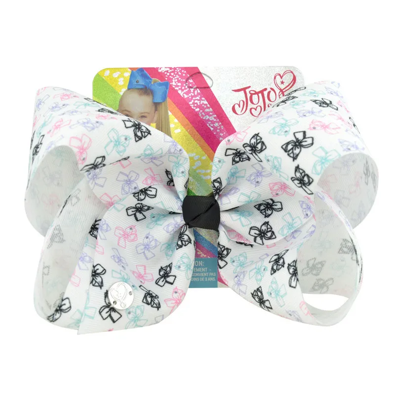 8 &quotJoJo Siwa бант для волос с клипсами аллигатора Роскошные заколки Блестки Русалка