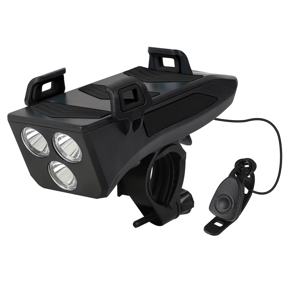 4 in 1 Bike Bicycle Phone Charging Treasure Rack Holder Speaker Headlight MTB Mountain Road Bike Mobile Phone Support Bracket