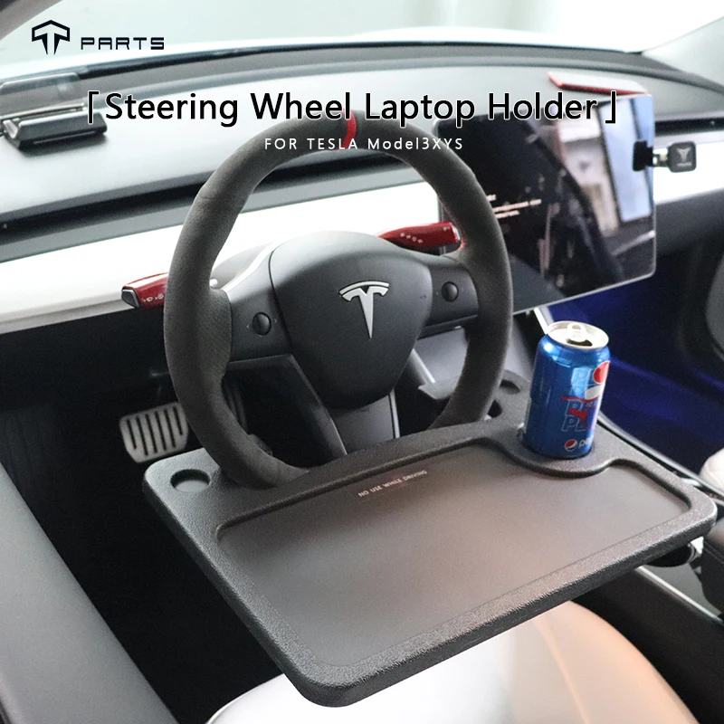 TPARTS ｜For Tesla Model 3/Y Steering Wheel Laptop Holder Desk Car Table Tray for Tablet Or