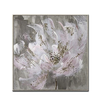 

Pink Flowers Abstract Oil Painting Wall Art Home Decor Picture Modern Hand Painted Oil Painting On Canvas 100% Handpainted