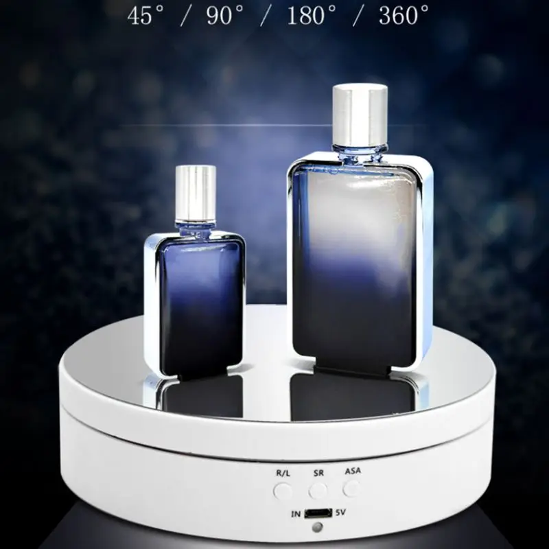 3 Speeds Electric Rotating Display Stand Mirror Turntable Jewelry Holder Battery/USB Power | Обустройство дома