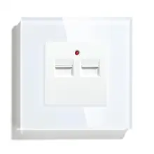 BSEED двойная USB настенная декоративная розетка двойная черная Золотая белая панель