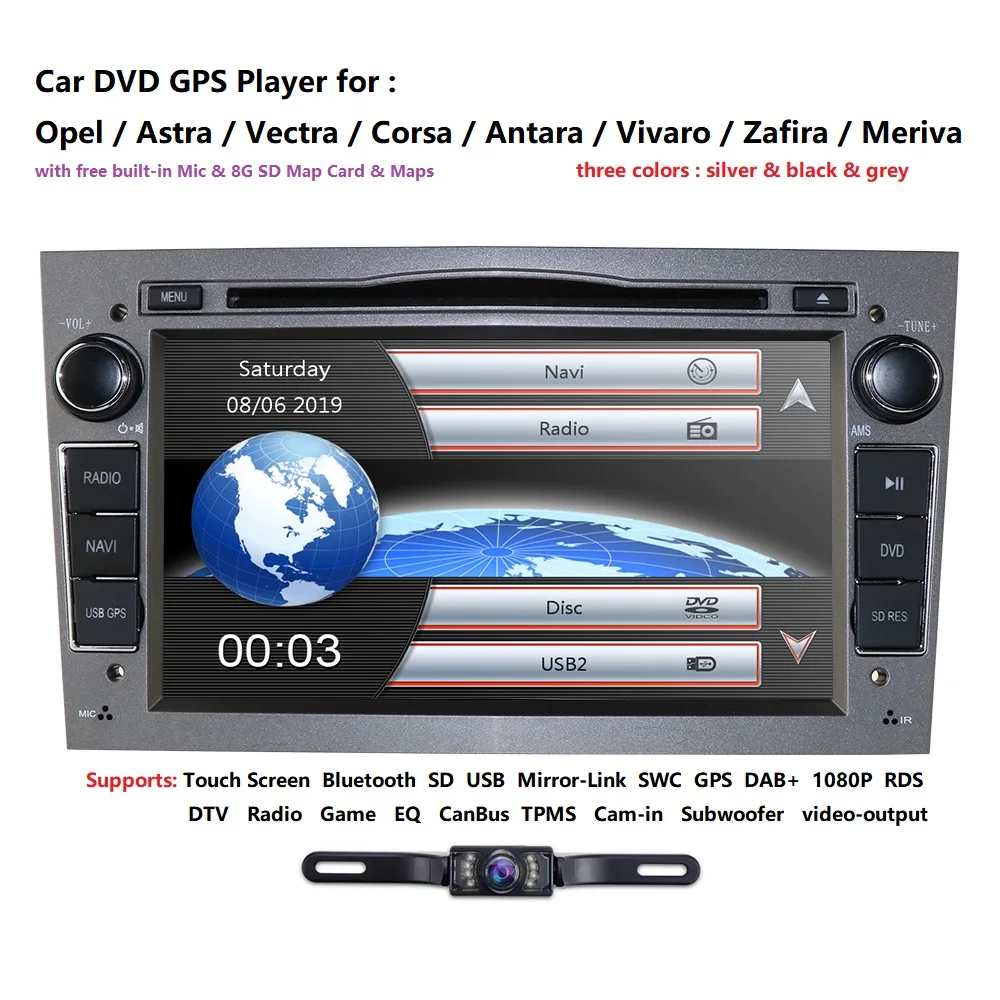 Perfect 7 inch 2 din pouces Double Din dans le tableau de bord pour Opel Vauxhall Corsa Vectra Astra GPS Navigation lecteur DVD lien mir 0
