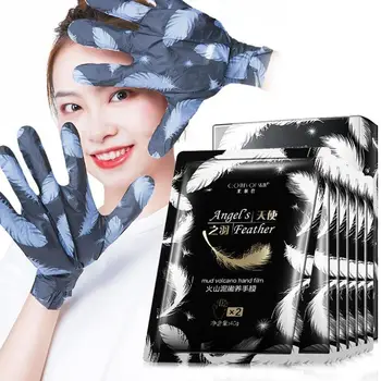 

1pair Volcanic Mud Moisturizing Hand Mask Foot Mask Exfoliating Smoothing Whitening Hand Spa Gloves Foot Skin Care