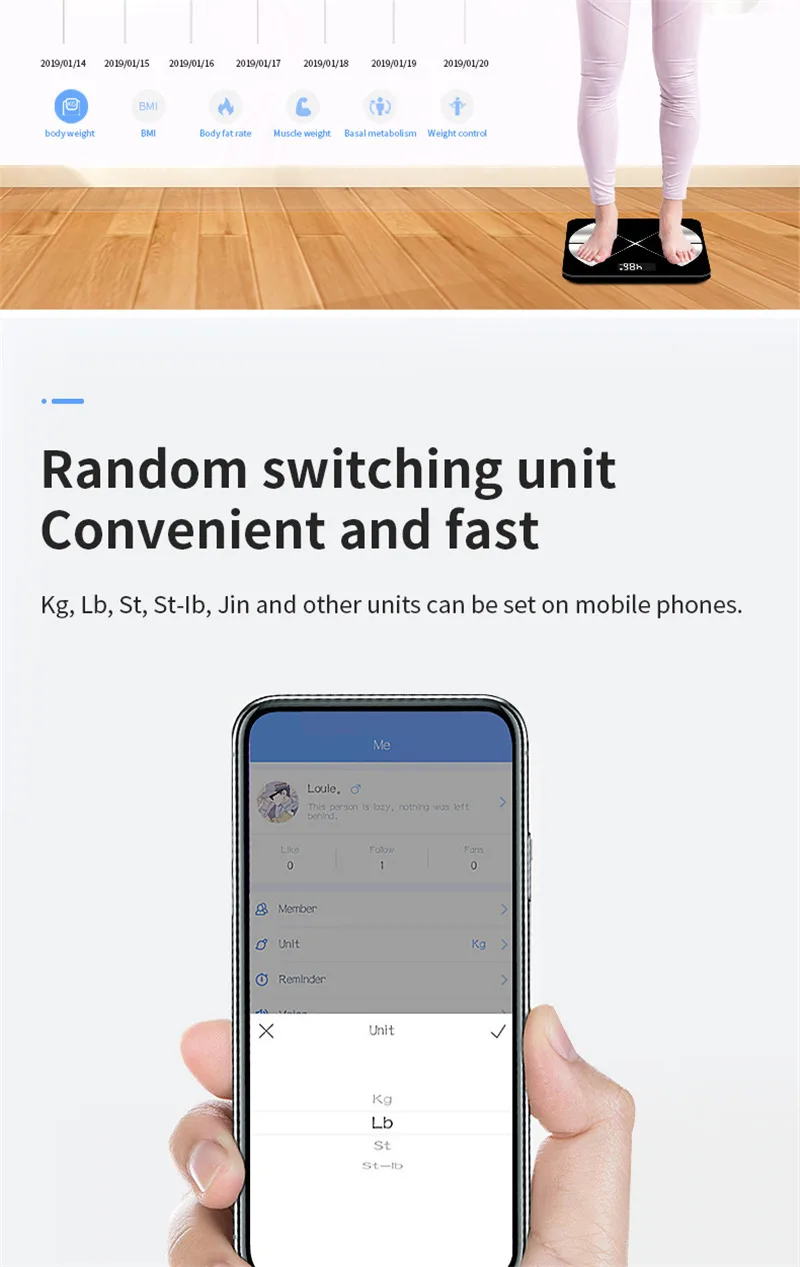 Напольные весы, умные Bluetooth весы, весы для тела, весы для ванной комнаты, светодиодный дисплей, жир, вода, мышцы, масса, BMI качество