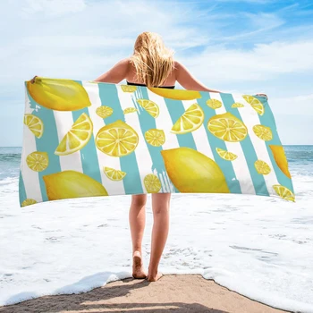 

SOFTBATFY Colorful Lemon Strawberry Pineapple Beach Towel Yoga Mat Beach Cover up Dropshipping
