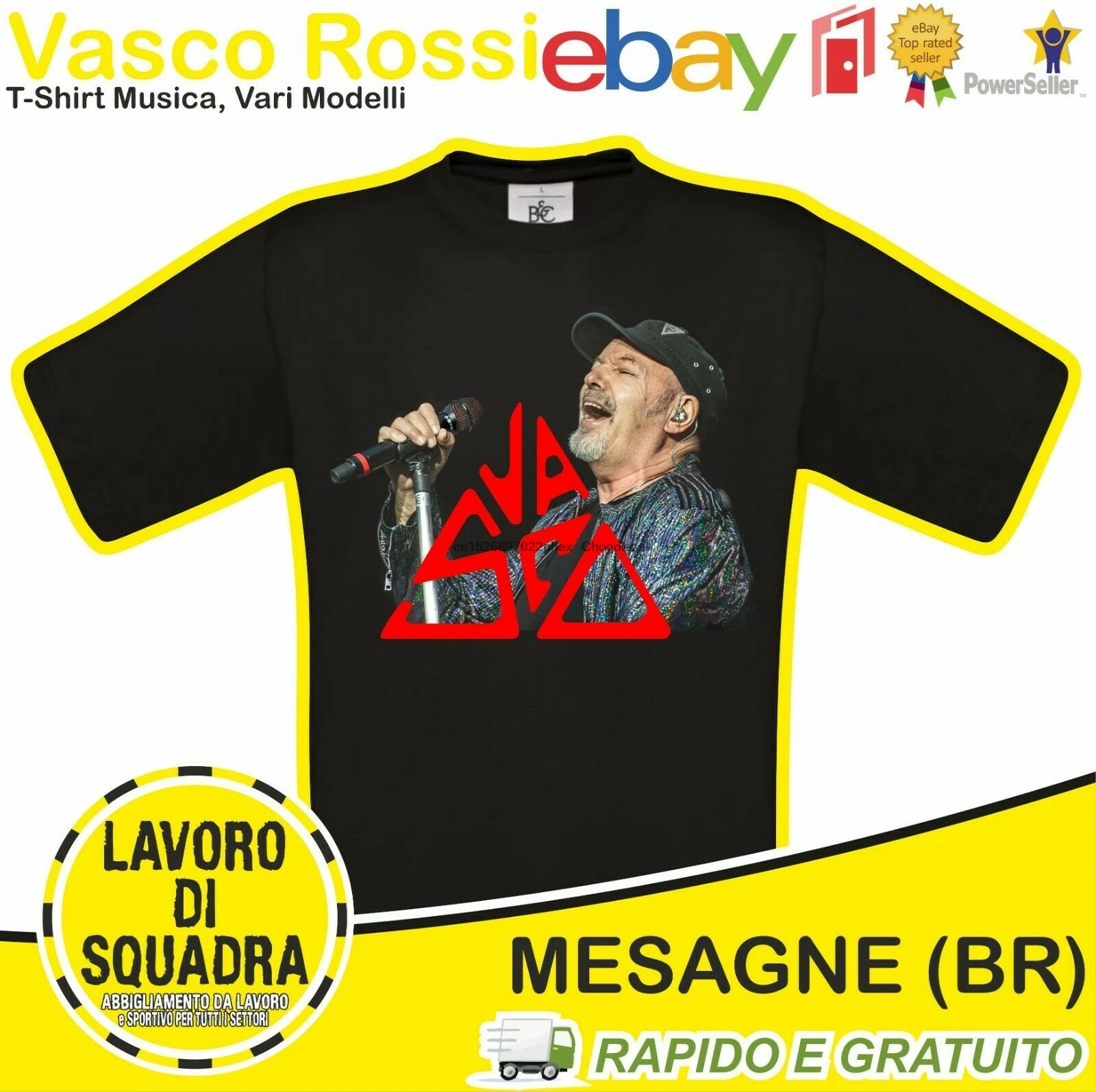 Футболка Vasco Rossi Life безрассудный рок Италия концерт музыка | Мужская одежда
