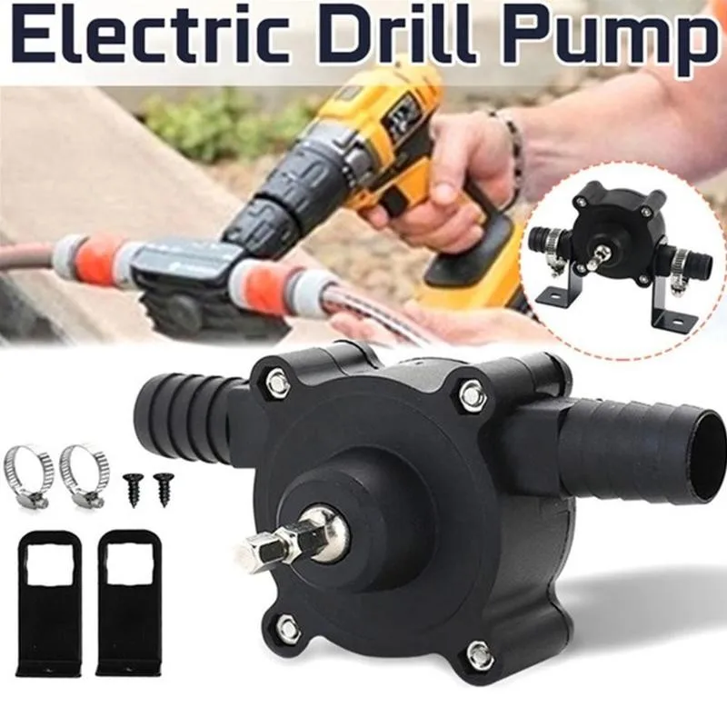 Electric Drill Pump for Water Gasoline Oil Diesels Fluid Water Transfer  Pump Mini Hand Self-Priming Quick Pumping Speed