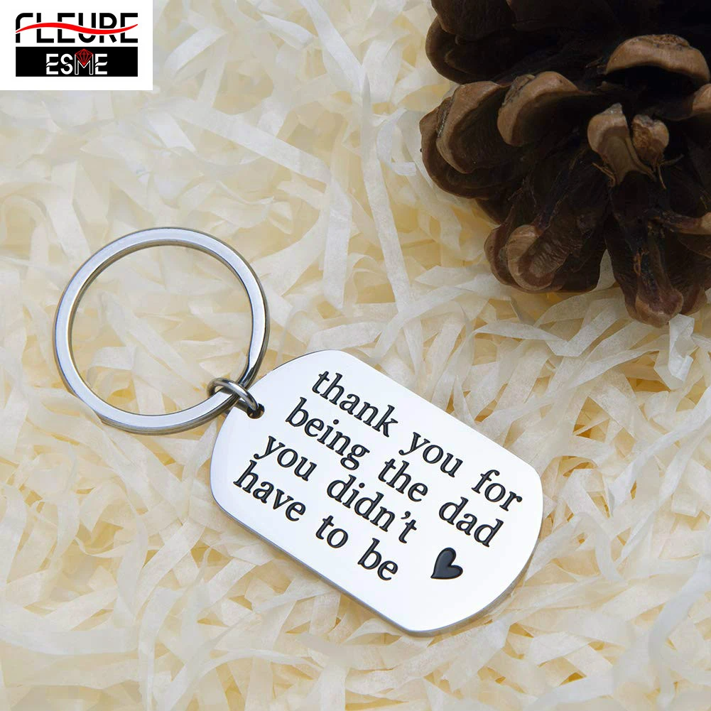 Fashion Jewelry Key Chains Ring Father Day Gifts For Stepfather Father Birthday Gift For New Dad Adopted Father Key Chains Aliexpress