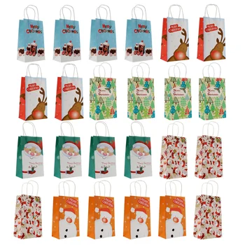 

24pcs Christmas Candy Bags Paper Christmas Packing Pouch for Home