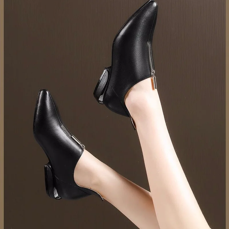 Осенние дышащие тонкие туфли; Женская Классическая обувь ...