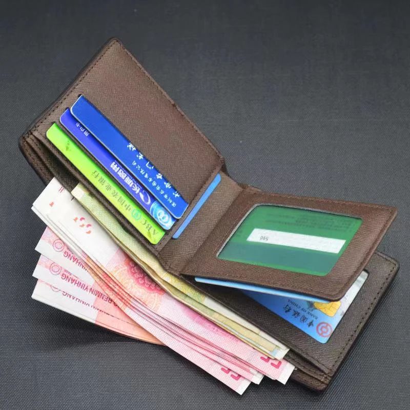 

225# High quality men animal Short Wallet black snake Tiger bee Wallets Men Short Style Purse Wallet card Holders with box