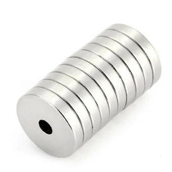 

10pcs Neodymium Magnet 15mmx3mm Hole 4mm NdFeB Super Strong Permanent Magnetic Round Disc Magnets Home Improvement