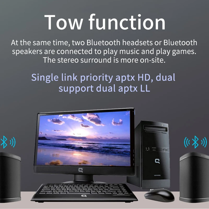 Bluetooth 5 0 беспроводной аудиопередатчик APTX HD/LL USB Type C|Беспроводные адаптеры| |