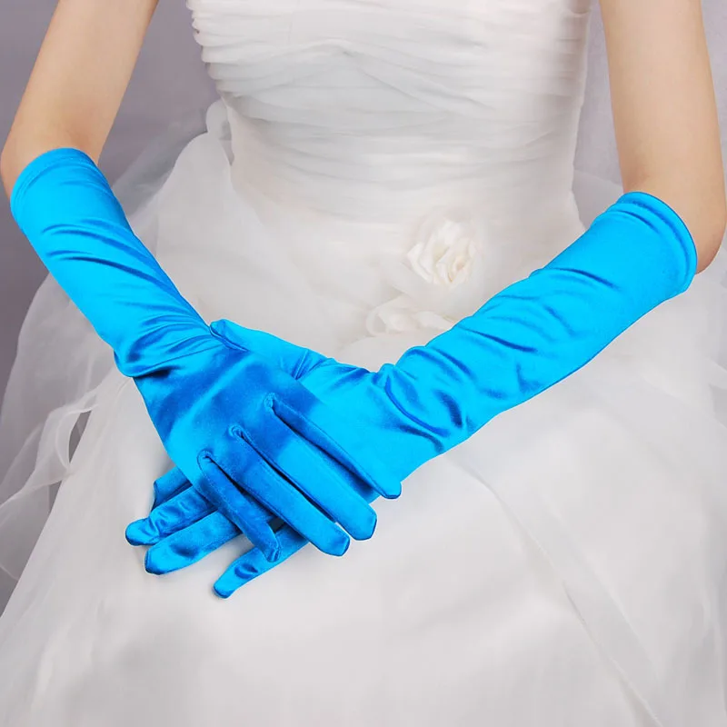 Bridal Gloves with Satin Show Evening Dresses Wedding Dresses Sunscreen Sleeve Wedding Accessories Free Shipping