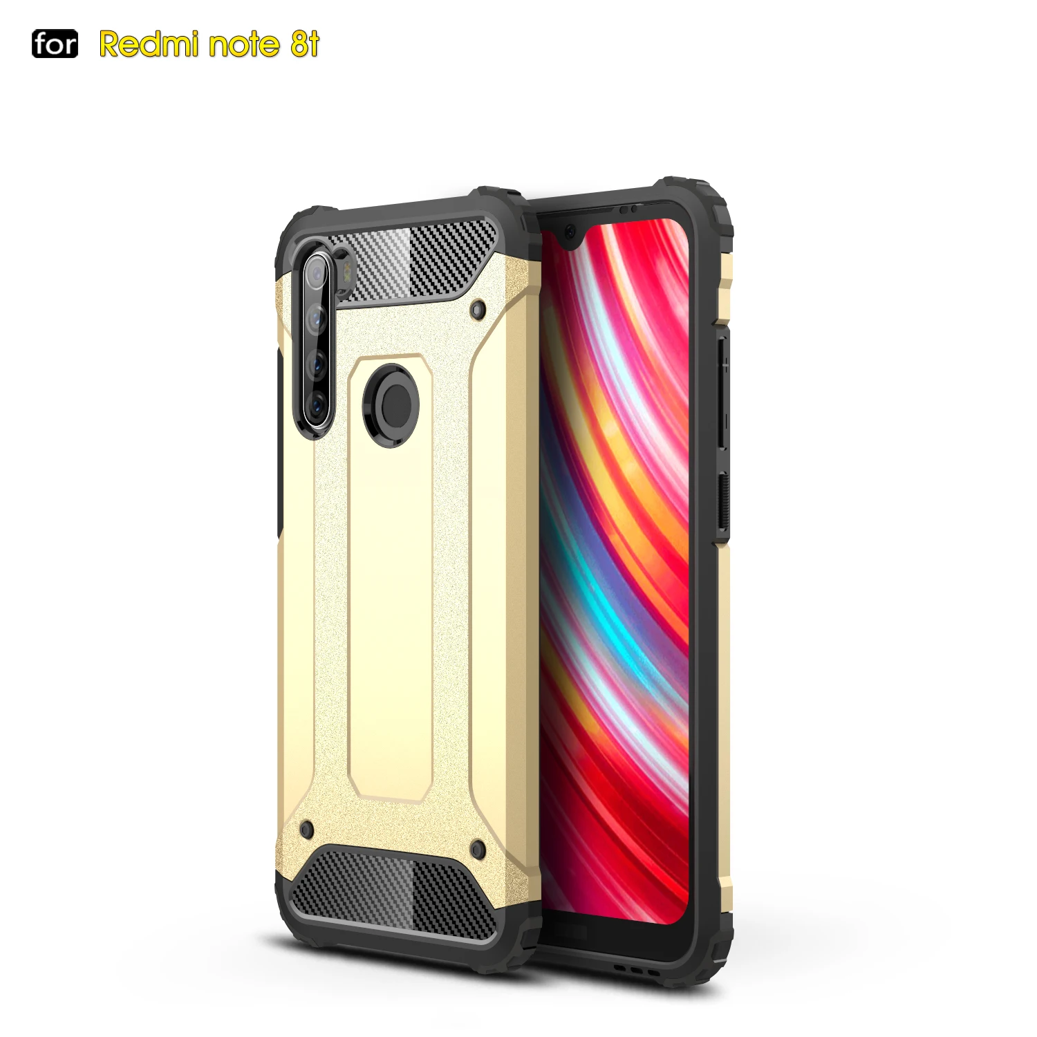 gold OUDINI для xiaomi redmi note 8t модный бронированный чехол для redmi note 8t чехол удобный чехол - Цвет: gold