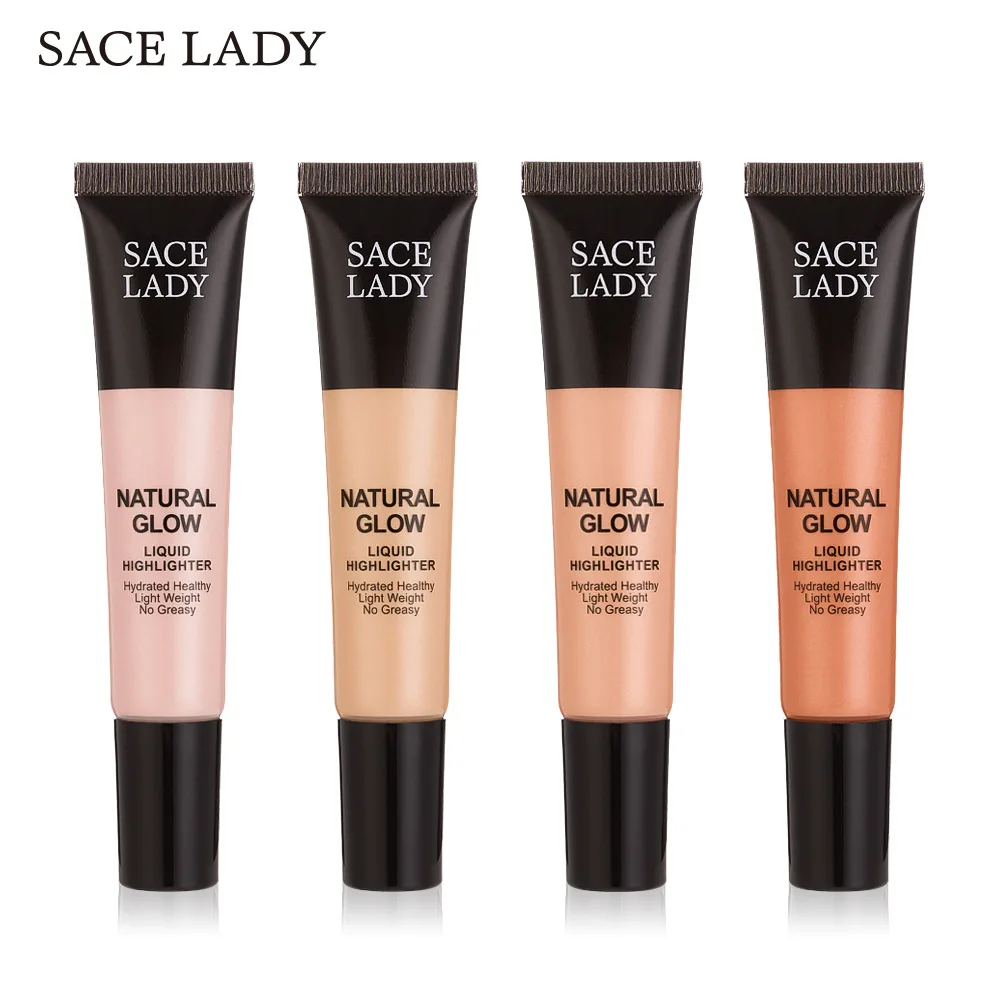 

Face Makeup 4 Colors Liquid Bronzer and Highlighter Powder Make Up Glow Kit Highlighter Contour Palette Lasting Natural TSLM1