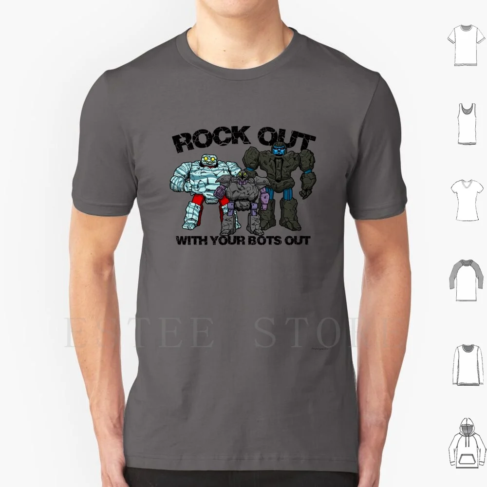 Rock Out With Rock Bots T Shirt Uomo Cotone 6Xl Rocks Bots Robot Lord Rocklord 80S Giocattoli 80S Cartoni Animati Gobots