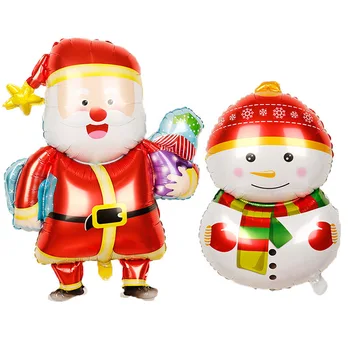 

Cartoon Santa Claus Snowman Foil Balloons Christmas Party New Year Decorations Party Balloons Inflatable Helium Balloon Kids Toy