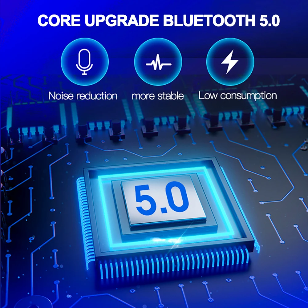 Rovtop Bluetooth 5 0 TWS беспроводные наушники стерео с микрофоном HIFI Спортивная гарнитура