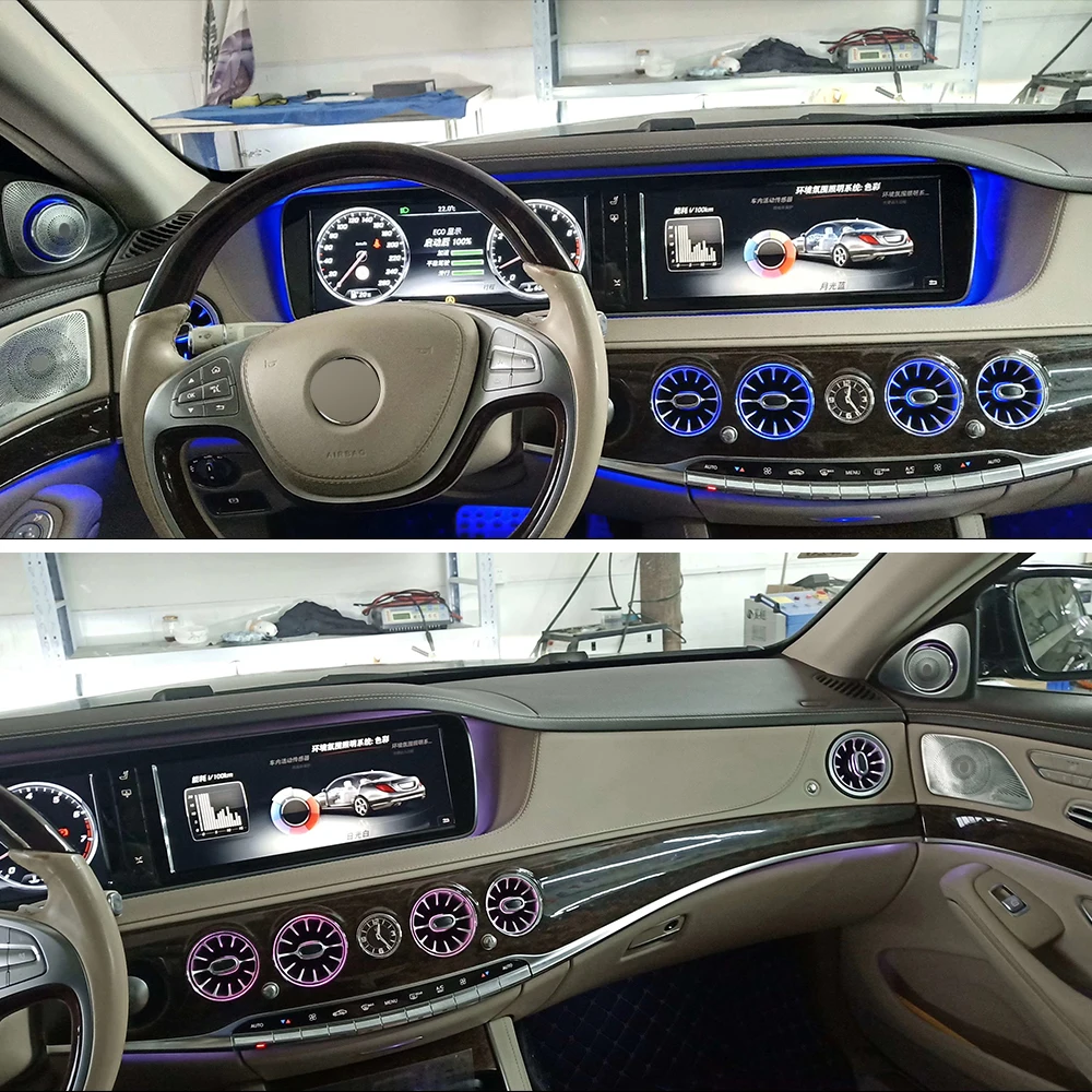 3D Вращение светящийся твитер динамик для Mercedes Benz W222 S класс громкоговоритель с высоким шагом светодиодный ВЧ динамик Звуковая Труба Рог