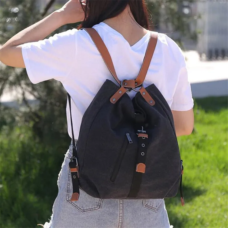 

BISI GORO Black Fashion Travel Bags Canvas Large Capacity Women Shoulder Bag Messenger Bag 2020 Multifunctional Female Bag New