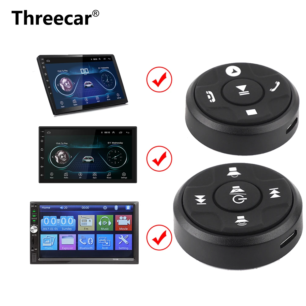 

Car steering wheel remote controller Control for car radio Bluetooth connection Android GPS DVD 2 din player Universal
