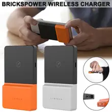 Кирпичи мощность адсорбирующий беспроводной зарядки Банк питания тонкий внешний аккумулятор зарядное устройство чехол для iPhone samsung Xiaomi