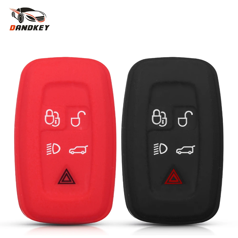 

Силиконовый чехол Dandkey для дистанционного ключа Land Rover Discovery 4 для Range Rover Sport Vouge 2009 2010 2011 2012, 5 кнопок