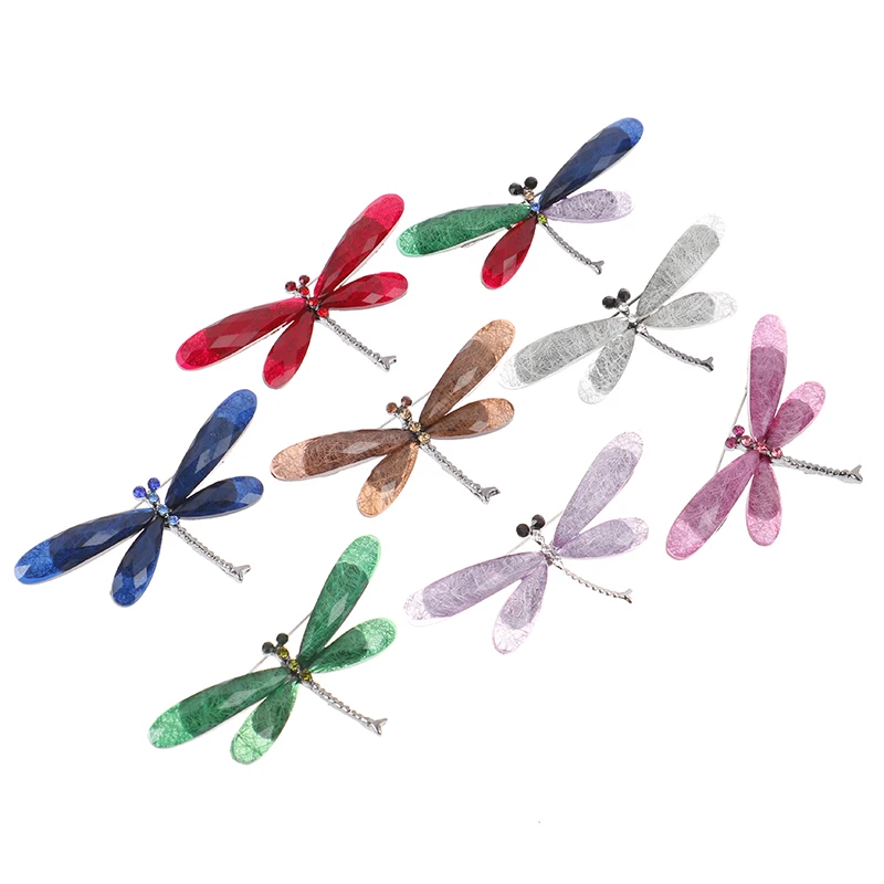 1Pc Fashion Dragonfly Brooches Pins Women Insect Weddings Office Brooch Pins Jewelry Brooches images - 6