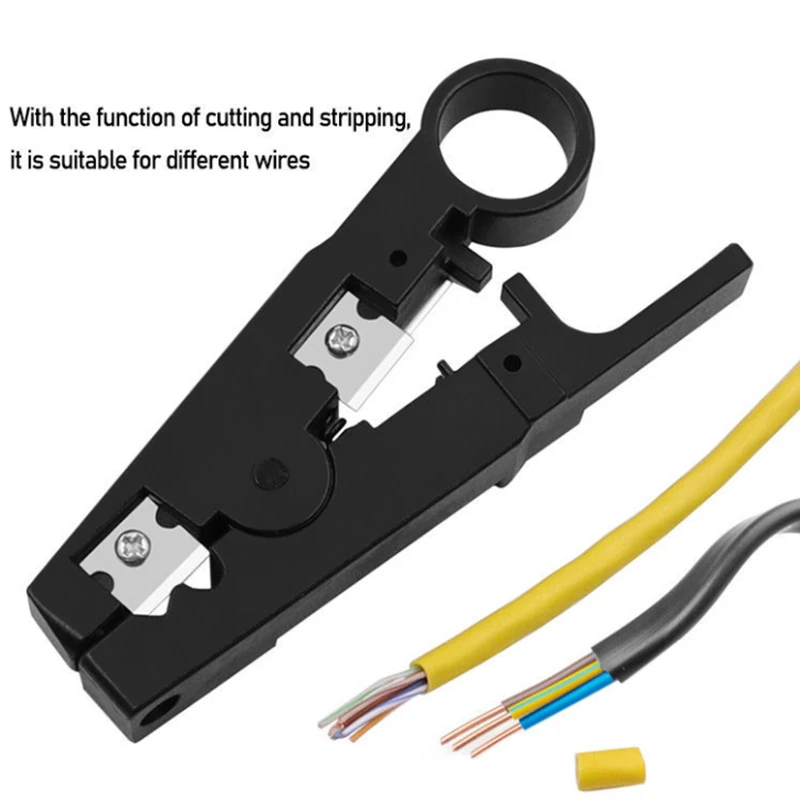 Jillway network cable stripper universal cutter stripper is suitable for CAT56 telephone line round UTP wire stripping hand tool internet wire tester