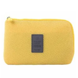 Portable Travel Electronics Organizer and Cable Storage Case (Yellow)