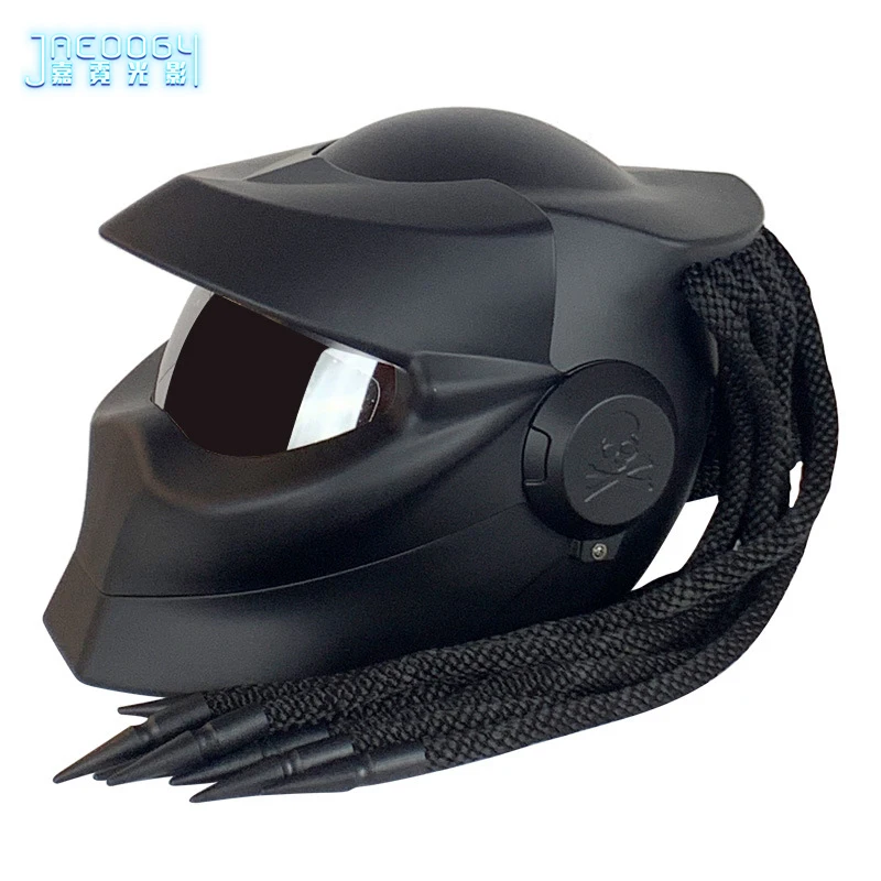 Motorcycle Predator Helmet DJ Punk Props Full Face Black Iron Man Equipment Protective | Дом и сад