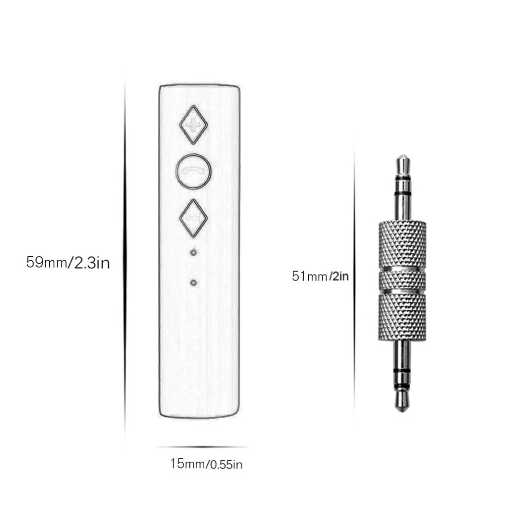 Портативный 3,5 мм беспроводной Bluetooth приемник клип дизайн стерео аудио Музыка Bluetooth приемник адаптер для автомобиля громкой связи