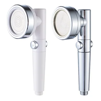 

Handheld Shower Head High Pressure Chrome with ON/OFF Pause Switch Water Saving Adjustable Luxury Spa Detachable