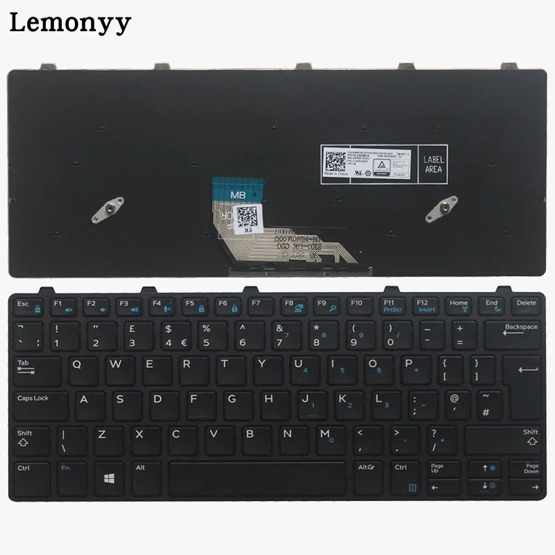 

New UK laptop keyboard For DELL Chromebook 11 3180 3189 Education 2-in-1 0X98D4 PK131WW2A09