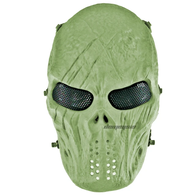 Full Face Tactical Skull Mask Breathable Military Airsoft
