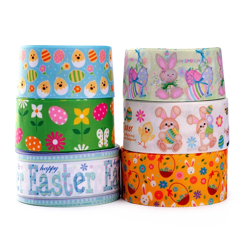 Random set 5/10/20 styles 22/25mm mixed Easter day pattern ribbon each 1yard | Дом и сад