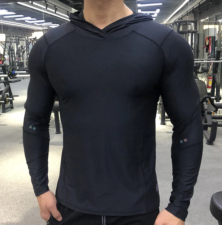 hooded gym shirt