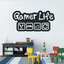 Геймер жизни резные наклейки на стену гостиной спальни дивана стены Детская декоративная наклейка для комнаты съемная