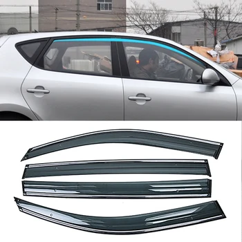 

For HYUNDAI I30 FD Hatchback 2007-2012 Car Window Sun Rain Shade Visors Shield Shelter Protector Cover Trim Frame Sticker