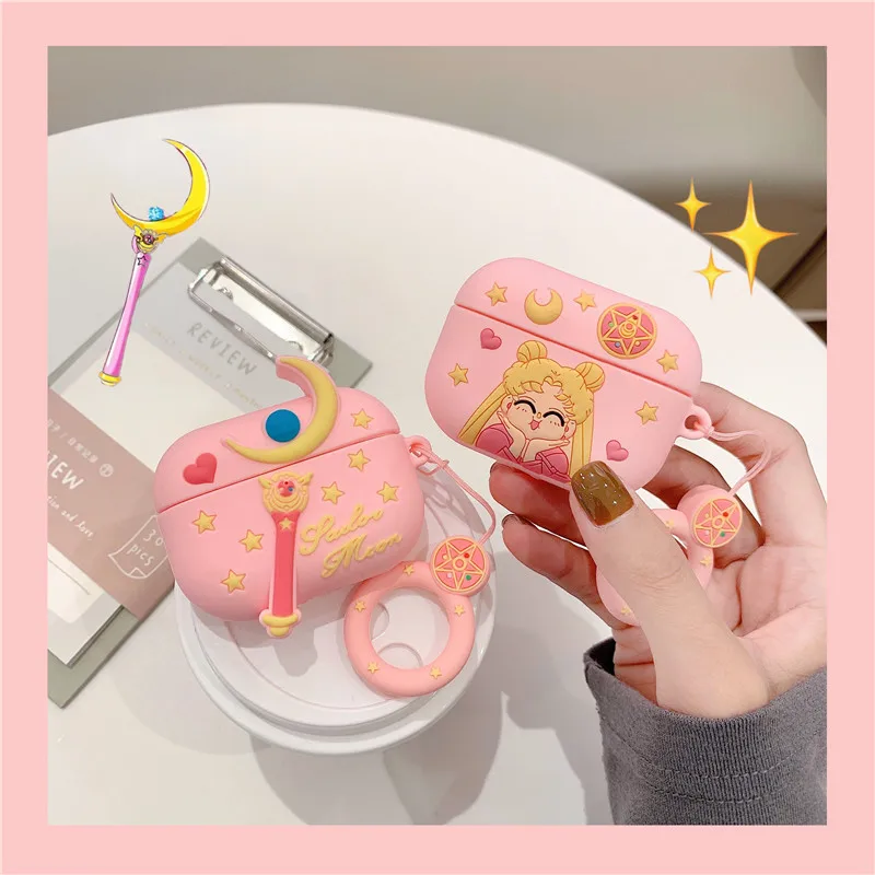 Силиконовый чехол Сейлор Мун для Apple Airpods Pro Bluetooth наушников Air pods силиконовый