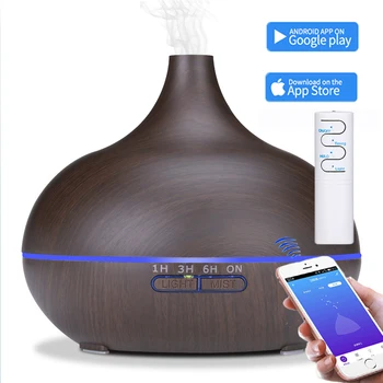 

550ML Aroma Essential oil diffuser ultrasonic aromatherapy air humidifier 7 Color LED Night Light with remote control APP home