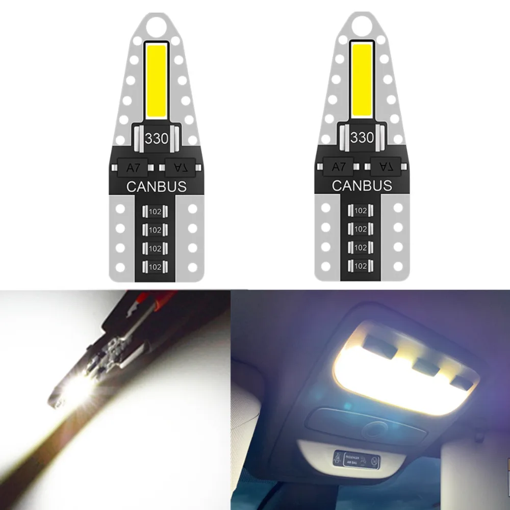 

2x T10 W5W Led Car Interior LED Bulb For Skoda Octavia 2 A7 A5 Armrest ii Fabia Rapid Superb 1 3 Yeti Felicia Rs Citigo karoq