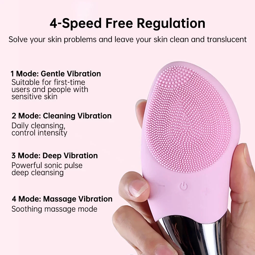 FACE WAVE - Brosse nettoyante visage en silicone - Masseur sonique