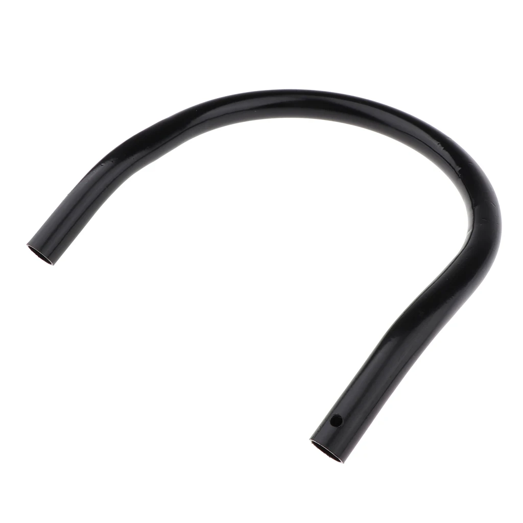 230mm Metal Rear Seat Upswept Frame Hoop Safety Grab Bar Hand Rail for Motorcycle Universal, Black