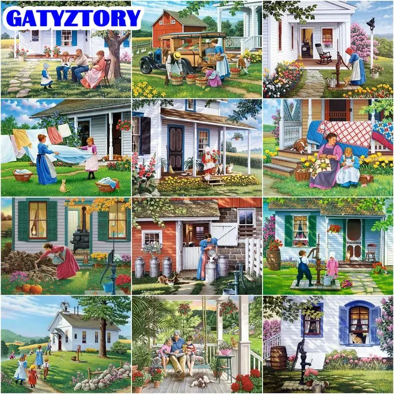 GATYZTORY 40x50cm DIY Paint By Number Portrait Kits Home Decor Painting